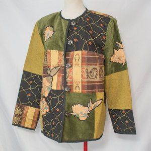 NWT Vintage Julia Kim Boho Patchwork Blazer Small
